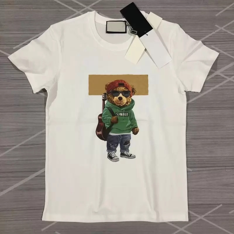 Mens Designer T Shirt Man Mens Tshirt polo Tee Design Clothing Street Skateboard Shorts Sleeve Clothes Loose Tees Fashion Brands Casual white