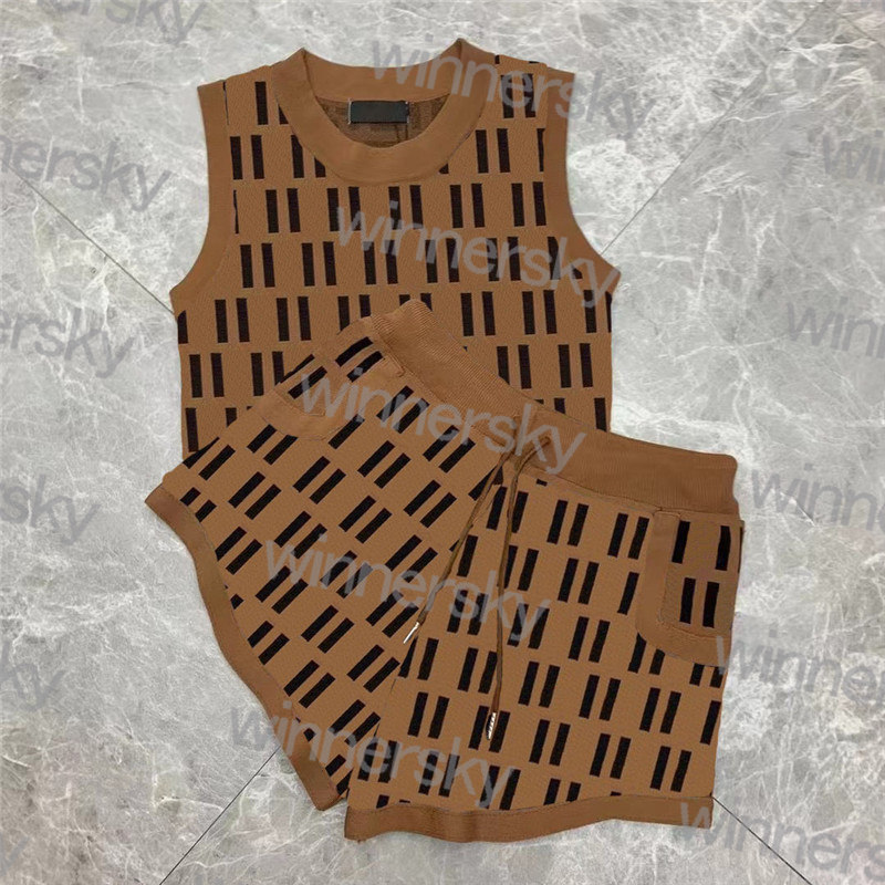 

Designers Vest Shorts Sets For Women Fashion Ladies Tops Tees Letter Paint Short Pants Summer Womens Casual Wearing, Black