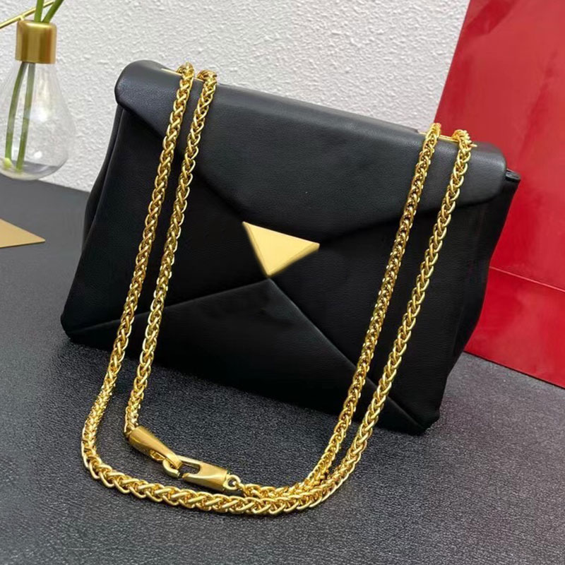 

Rivet Crossbody Bag Flap Shoulder Bags Women Handbags Purse Detachable Chain Genuine Leather Plain Handbag Wallets Vintage Brass Magnetic Closure, Just box