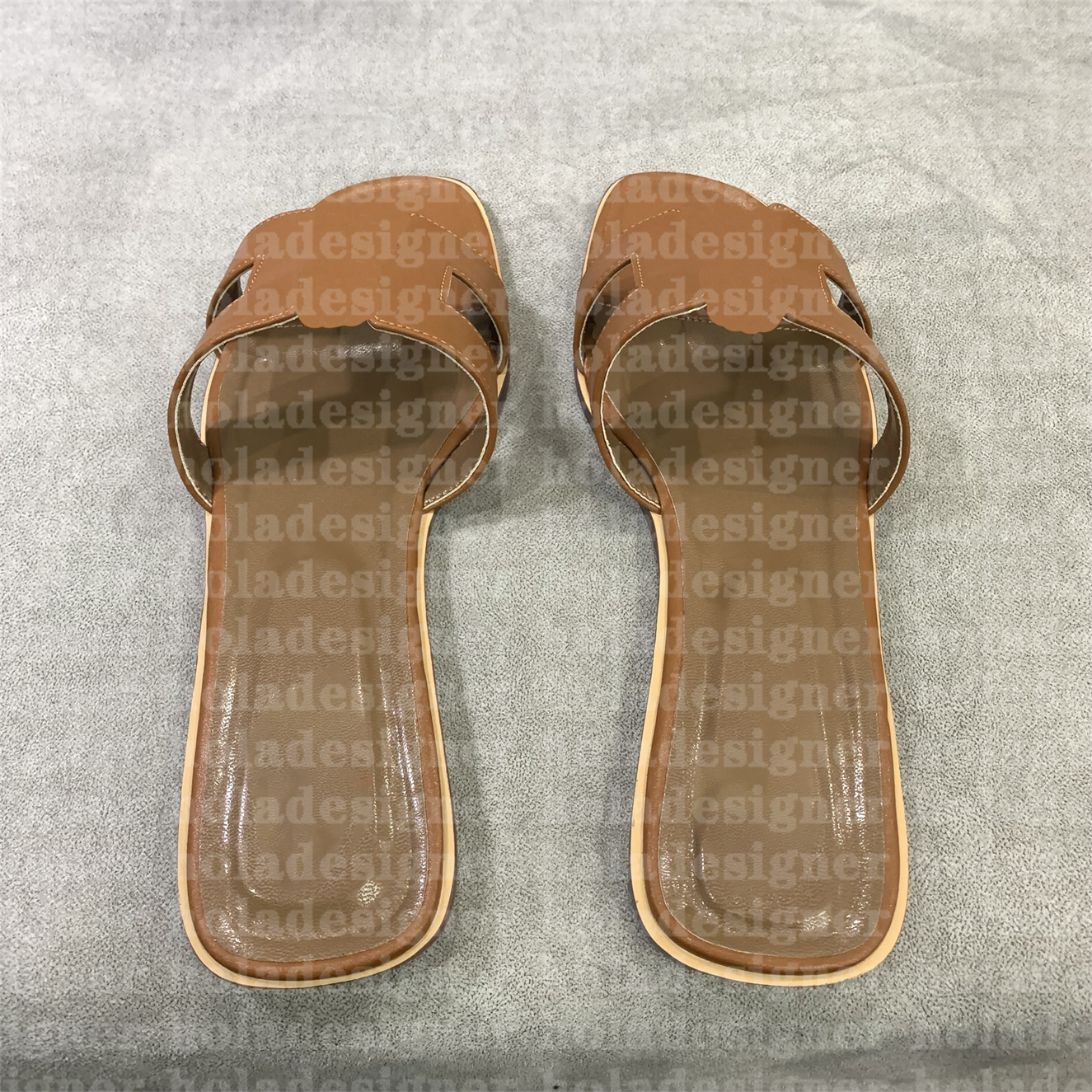 

Designer Slippers Women Slides Luxury Shoes Ladies Free Loafers Non-Slip Genuine Leather Slide Sneakers Onthego Sandals Holadesigner, #7501
