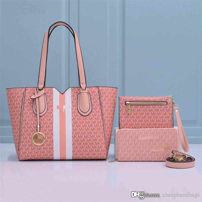 

MICHAELS KOR MKS 3 piece set bags women 06 crossbody handbag purses lady tote bag Coin Purse three item Leather shoulder 8047