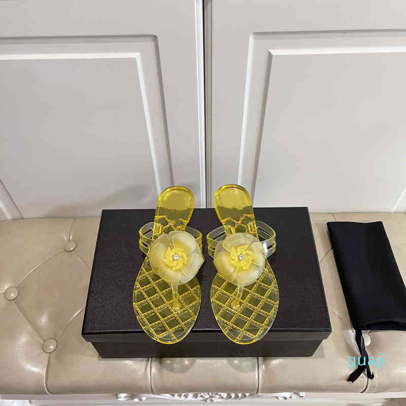 

Sandals Summer For Jelly Outdoor Beach Sweet Flip Flops Woman Shower Thong Slippers Luxury Casual Shoes, As pic