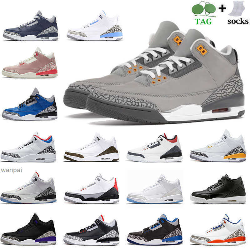 

Cool Wolf Grey Black Cement 3 Basketball Shoes Men Women Jumpman 3s III Chicago Cout Purple Denim Fire Red White Mocha OG designer shoes, 19 36-47 se unite fire red