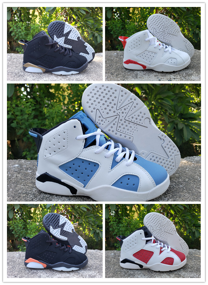 

2022 New Arrival Kids Top Quality Classic Children's 6 VI Basketball Shoes Kids 6s 4s 11s Sports Boys Girls Youths Baby outdoor Sneakers size 28-35, 6s-4