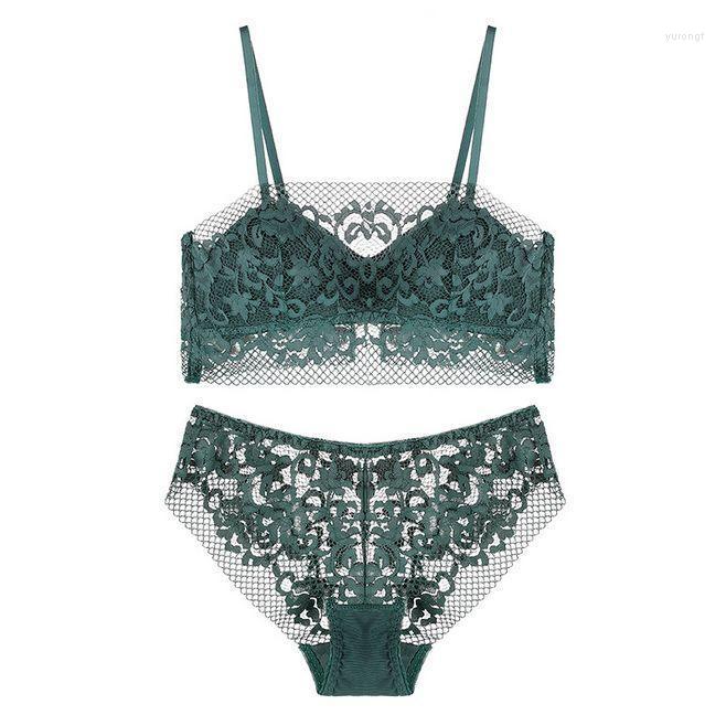 

Bras Sets Arrival Bra & Brief Sexy Lingerie Triangle Cup Lace Underwear Breathable Set, Gray