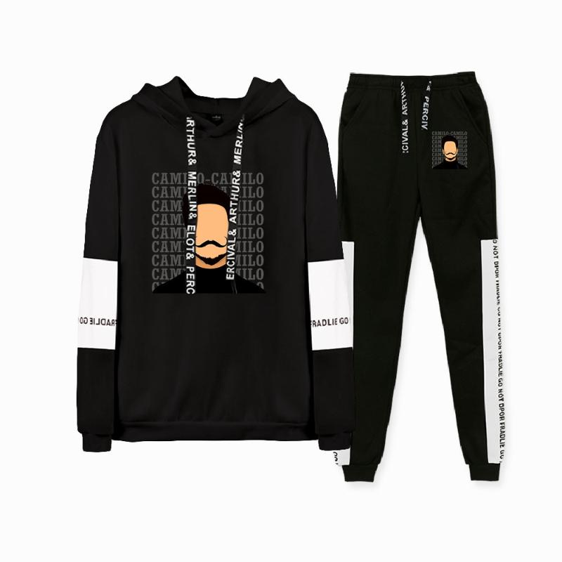 

Men's Tracksuits Camilo Echeverry Men/Women Sets Warm Hoodie Sweatshirts And Long Pant Fashion Two Piece Ladies Lace Up Sweatshirt SuitsMen', Black