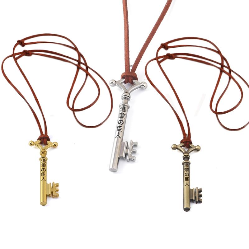 

Pendant Necklaces Attack On Titan Necklace Eren Key Shingeki No Kyojin Fashion Vintage Retro Anime Jewelry For Men CosplayPendant