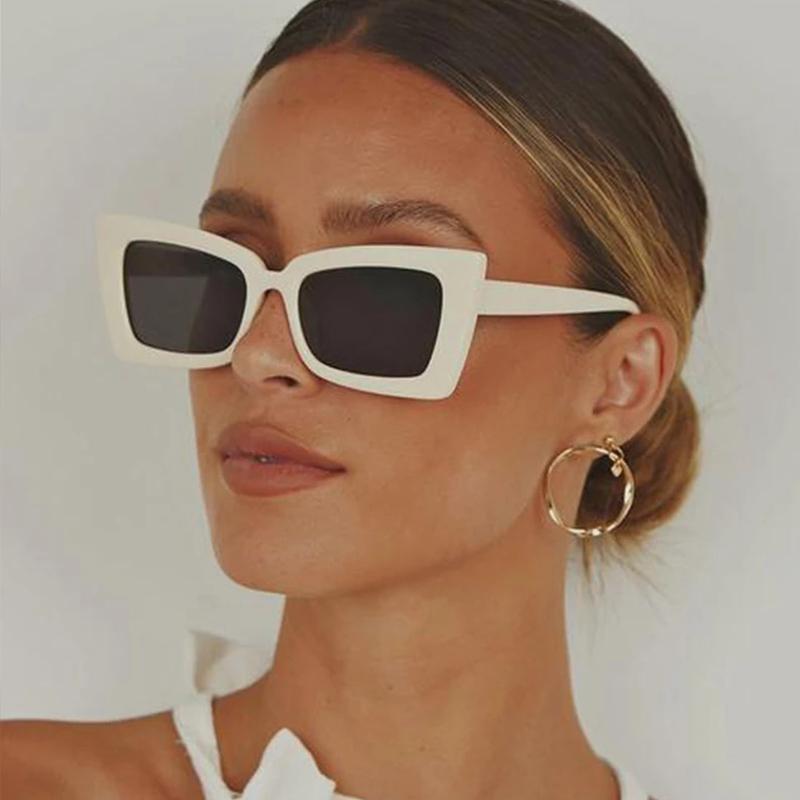 

Sunglasses Classic Retro Square Women Vintage Lens Big Gradient Rectangle Sun Glasses Female White EyewearSunglassesSunglasses