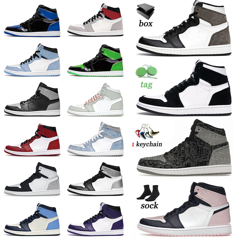 

2022 Top Jumpman Mens Basketball Shoes 1 1s High Dark Mocha Twist Rebellionaire Patent Green Hyper Royal Jorda Jorden1s Men Women Trainers Sneakers, C2 bordeaux 40-47