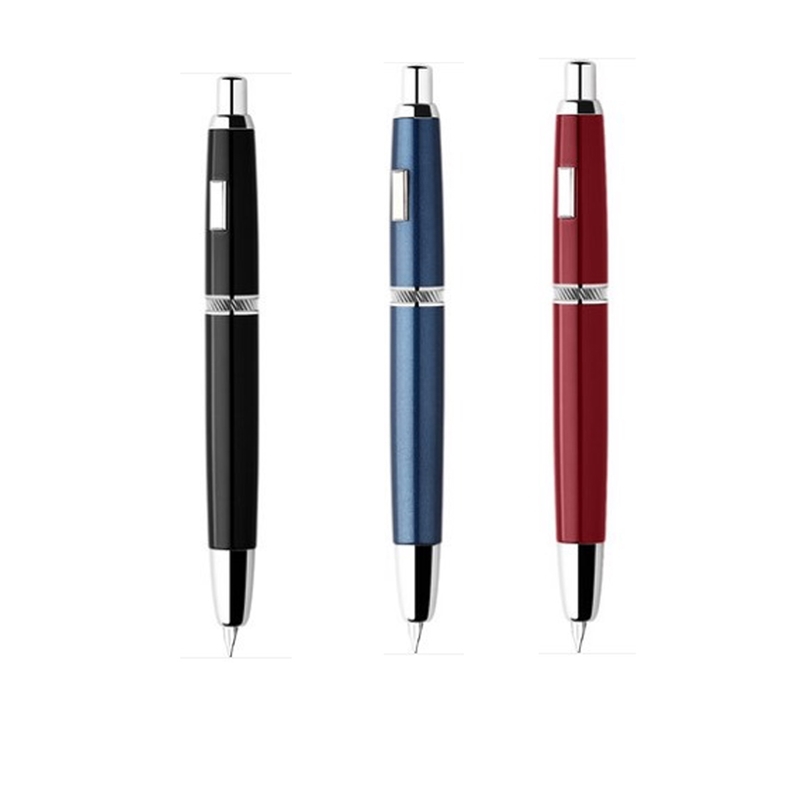 

Piano Black MAJOHN A1 Press Fountain Pen Retractable Fine Nib 0.4mm Metal Ink Pen with Converter for Writing 220715, Red