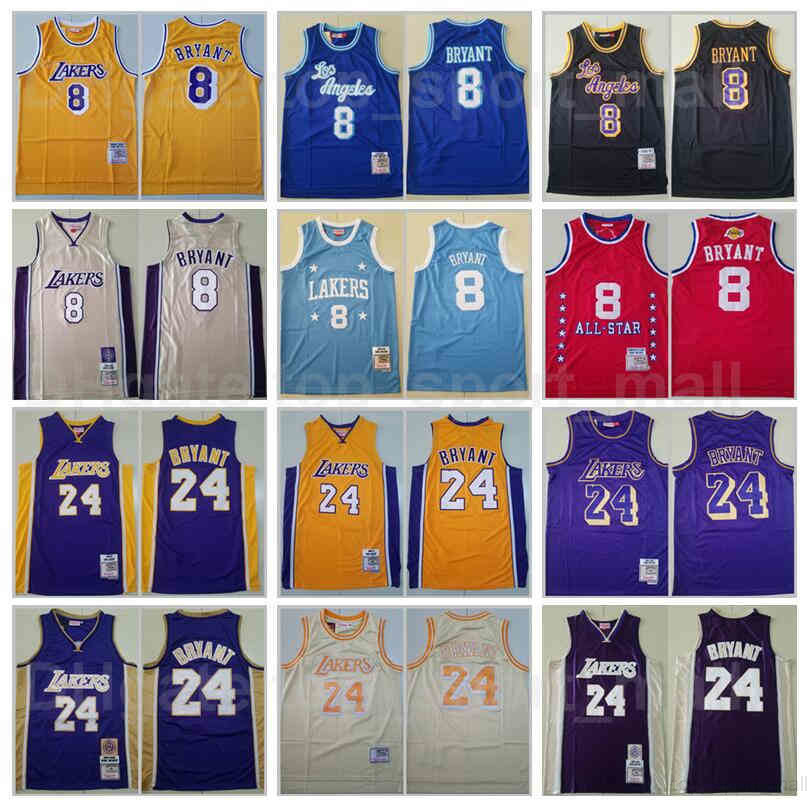 

Mitchell and Ness Basketball Jersey 8 Bean The Black Mamba 2001 2002 1996 1997 1999 Stitched High Quality Team Yellow Blue Purple Vintage Color