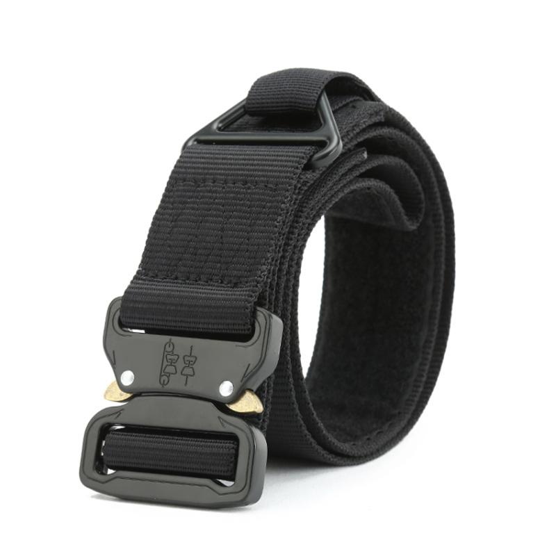 

Belts Military Tactical Belt Men Army Metal Buckle Nylon For Jeans Pants 4.3CM Equipment Heavy Duty Canvas Waist With, Black