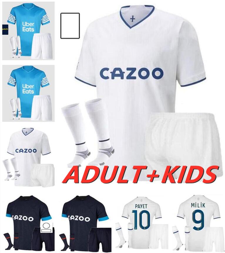 

adult kids kit Olympique De Marseilles CUISANCE THAUVIN Soccer jerseys 2021 2022 2023 OM Maillot Foot PAYET THAUVIN BENEDETTO BALERDI 21 22 23 MILIK Football shirts