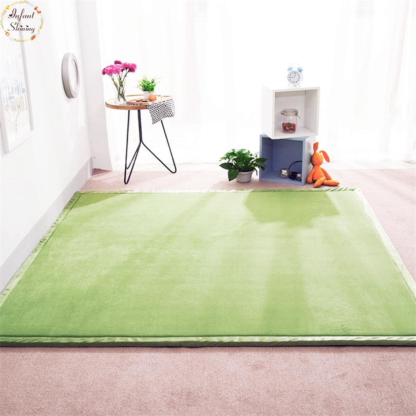 

Infant Shining Coral Fleece Mat Area Rug for Living Room Kids Room Bedroom Floor Carpet 180200 Thick 2CM Soft Tatami Rug T200111, Pink
