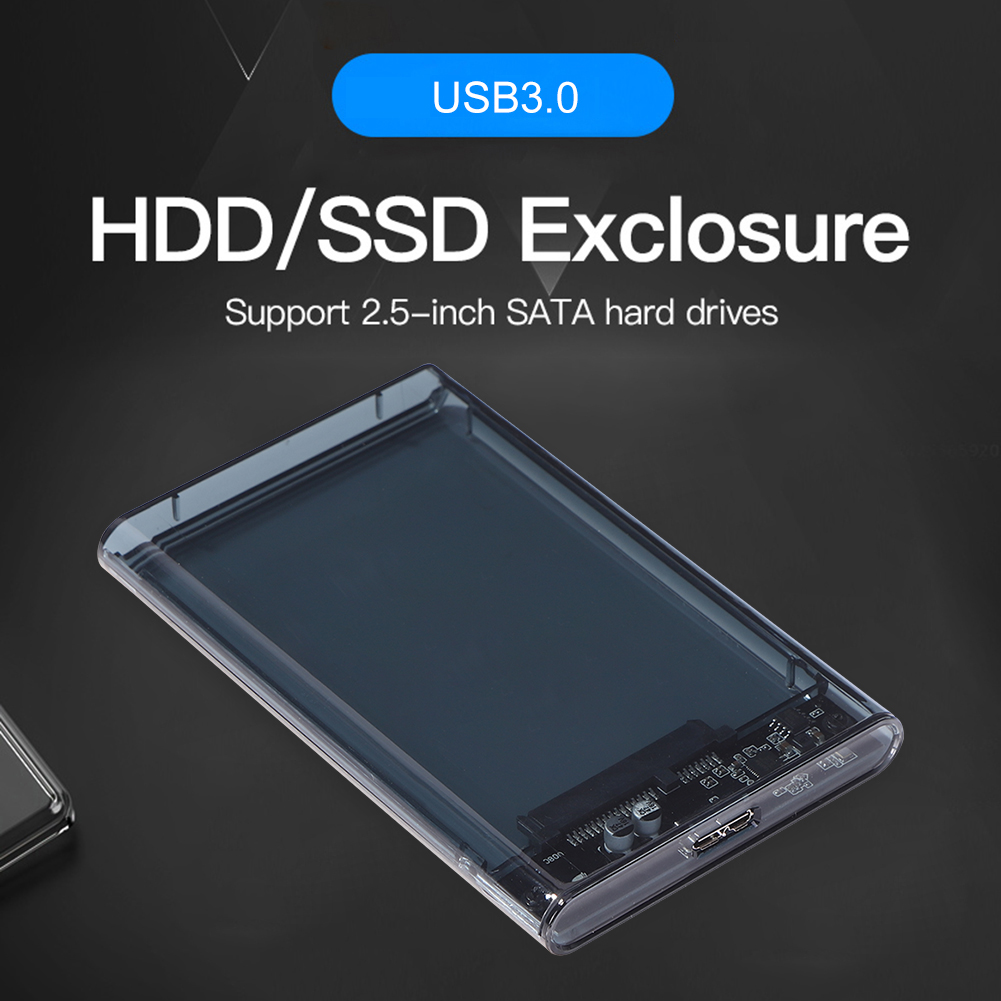 

6TB 6GMbps Transparent USB3.0 to USB3.0 Micro-B Mobile Hard Disk Case for 2.5 inch SATA Solid State Drive Box SSD HDD External