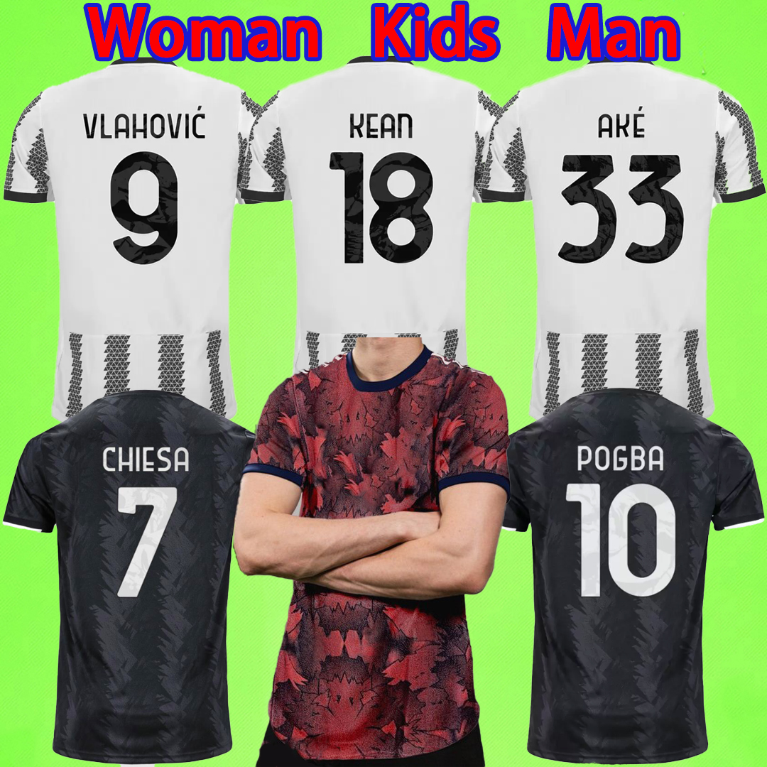 

Man Woman Kids Kit 22 23 soccer jersey third 3rd Player Version POGBA JUVENTUS VLAHOVIC CHIESA DI MARIA MORATA football shirt 22 23 maillot with shorts socks Camiseta, 22/23 home