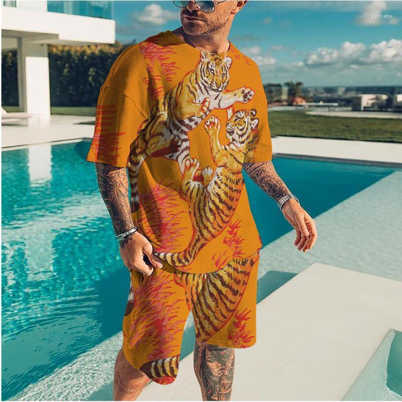

Men's Tracksuits Summer Men Set Animal 3d Print Oversized T-Shirts And Shorts Men's Tracksuit Casual Vintage Mens Clothing 2 PieceMen's, Ts5994