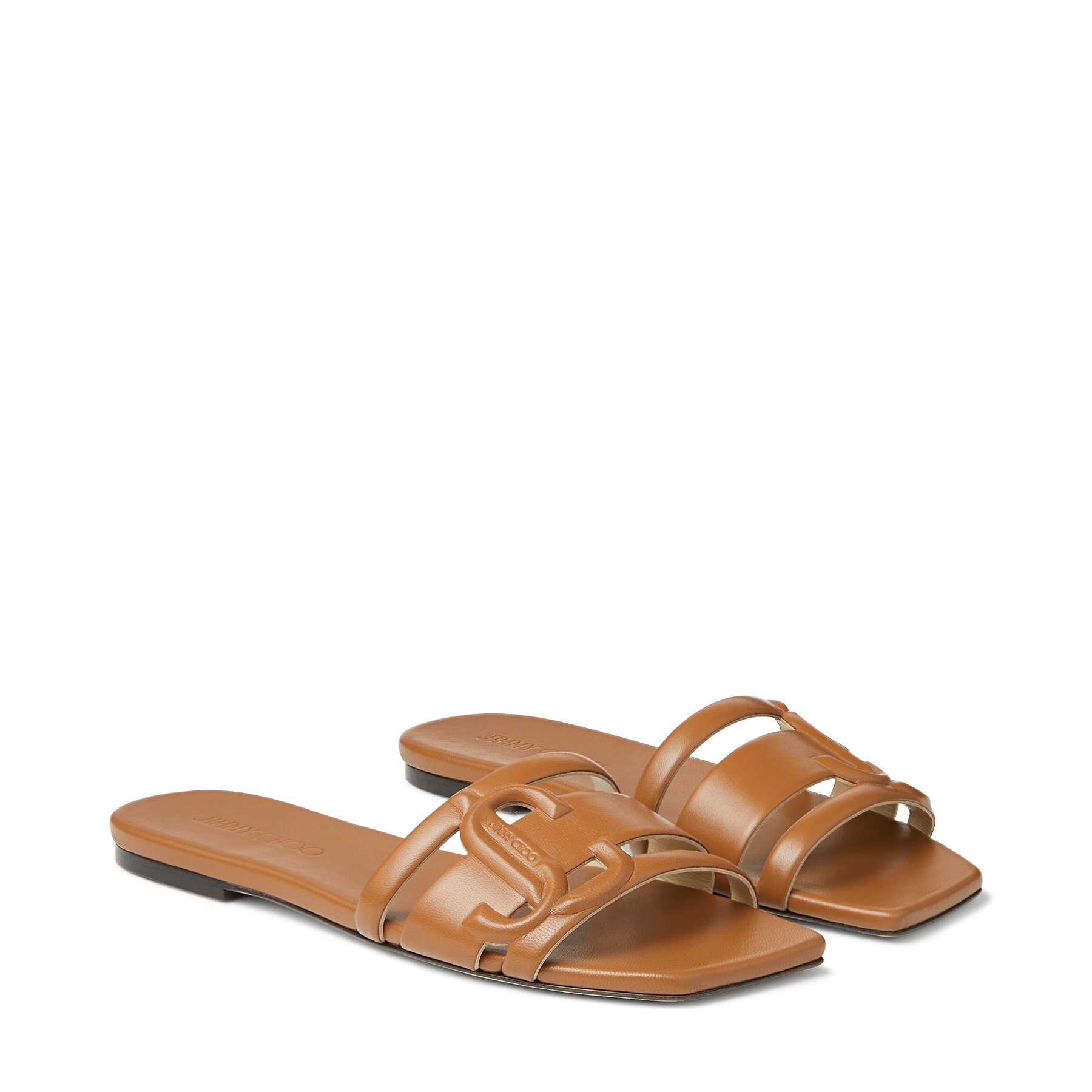 

LARAN FLAT series Bing100 flat shoes Fashionable casual shoes JC letter neat square toe design exudes modern charm