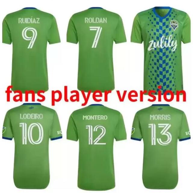 

2022 2023 Seattle Sounders FC SOCCER JERSEYS away 22 23 Roldan Ruidiaz Lodeiro Montero MORRIS camisetas de futbol DELEM football shirts MAILLOTS FOOT