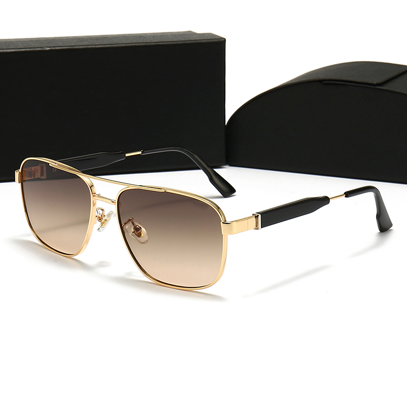 Sunglasses womens trendy for mens Mixed Color Oval Eyewear Mixed Metal Square wayfarer Classic style Fashion Anti ultraviolet beach luxury glasse