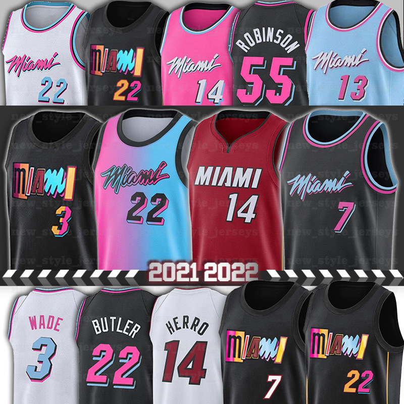 

Jimmy Bam 13 22 Butler Adebayo Kyle 7 Lowry Basketball Jersey 55 Dwayne Dwyane 3 Wade Tyler 14 Herro Kendrick Robinson Nunn Miamis 75th anniversary Heats, Men