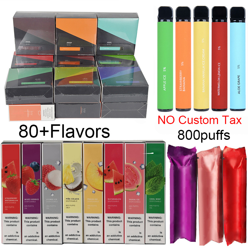 

Puff Plus Disposable Vapes Pen Vape 550mAh Vapes Battery E Cigarettes 800puffs Good Quality 80+flavors Include Custom Tax DDP