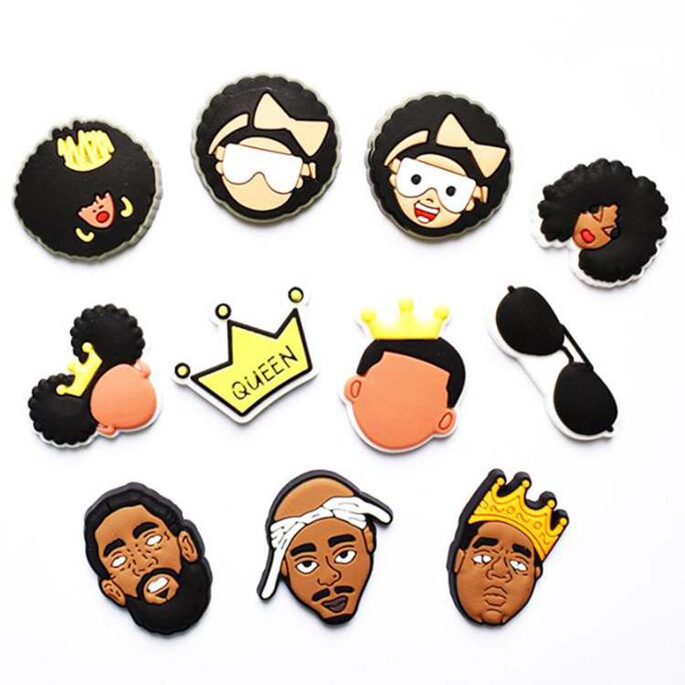 

Fast delivery wholesale Shoe Parts Accessories PVC croc charms Shoes Charms Soft Rubber Decoration Buckle Clog Charm