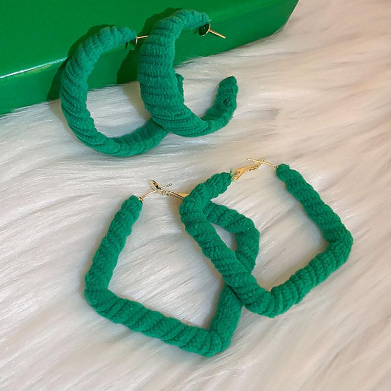 

Dangle & Chandelier Geometric C-shaped Square Earrings For Women Girls Korean Fashion Boucle D'oreilleDangle