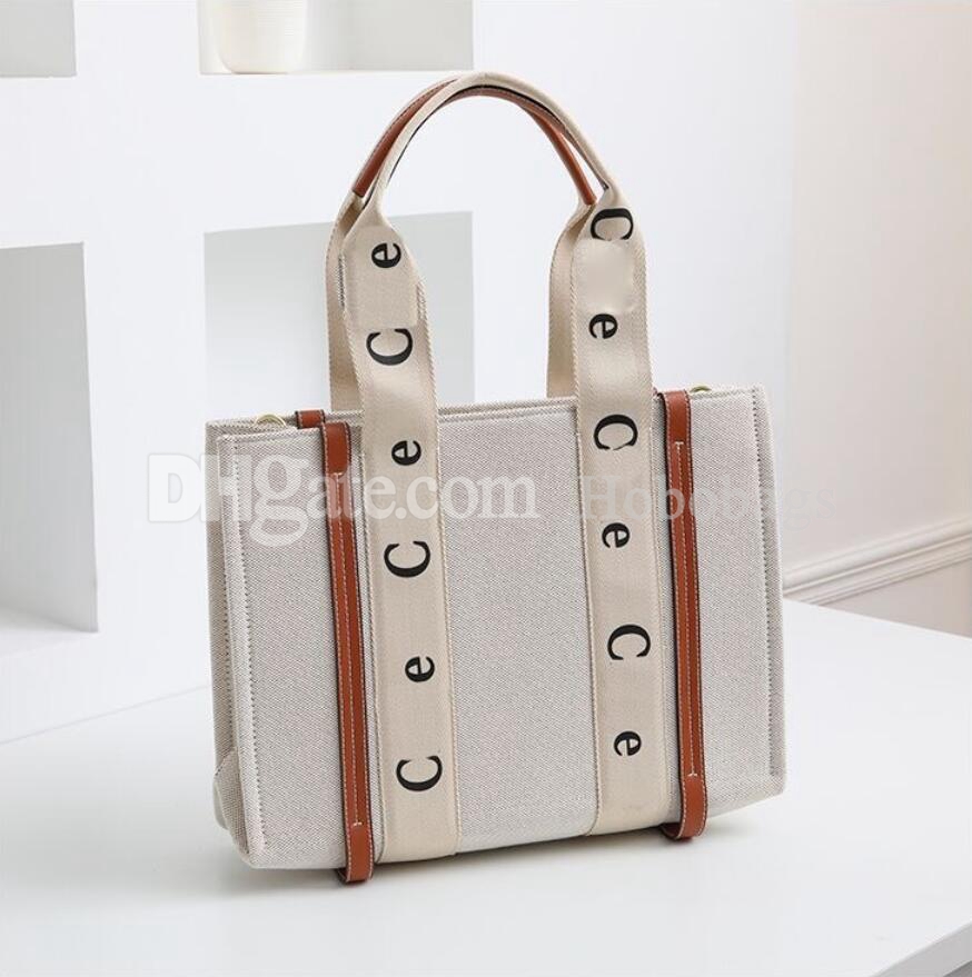 

2022 Fashion Womens Shopper Fashion Totes Bags Shoulder Bag Women Canvas Woody Designer Tote Handbags Purses Small Medium Large High Quality Handbag wholesale, Box