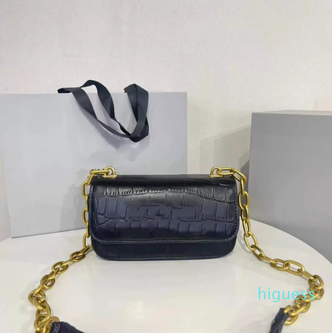 2022-Top Qualité Alligator Cuir Grande chaîne Sac à bandoulière de luxe Designer Femmes Messenger Sacs Mode Enveloppe Sacs à main Portefeuilles