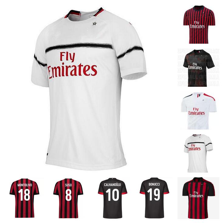 

Retro 17 18 19 20 Milan Soccer Jerseys AC 2017 2018 2019 2020 HIGUAIN CALHANOGLU SUSO Home Away 3rd Mens Football Shirt ANDRE SILVA CALHANOGLU RODRIGUEZ Uniforms