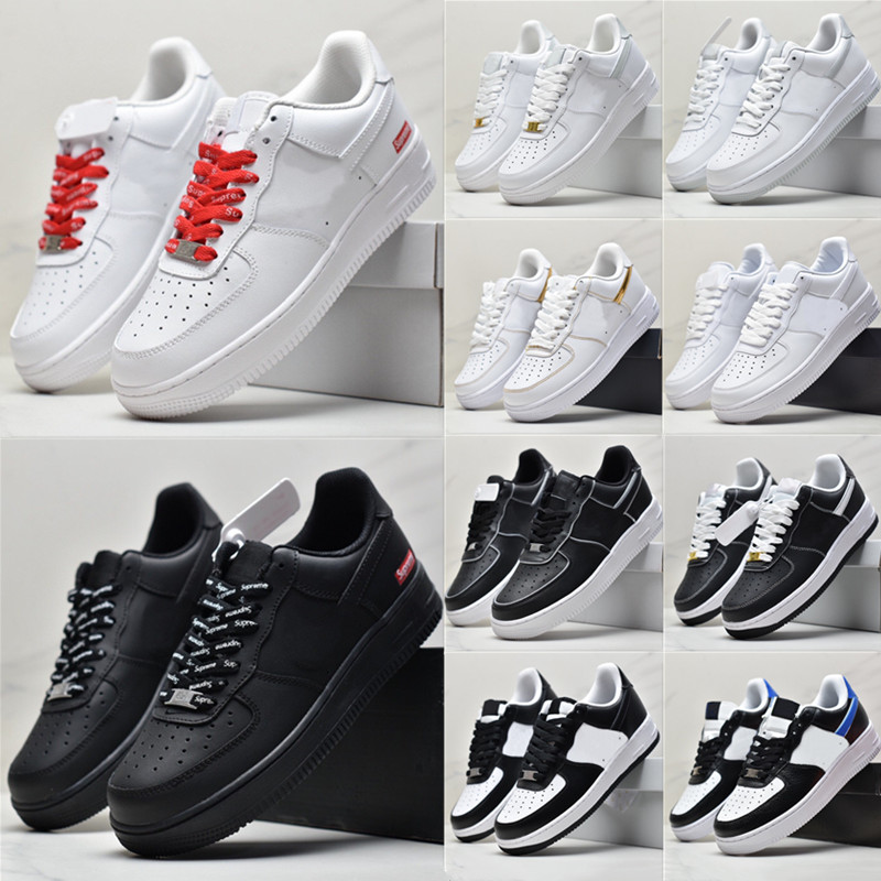 

New WHITE x 1 Low Forces MCA University Blue 2019 Mens Running Shoes fashion Designers Sneakers air one des chaussures off shoes, 30