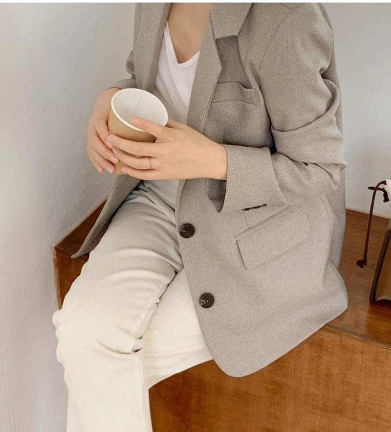 

Women' Suits & Blazers Spring Autumn Women Blazer Jacket Casual Work Suit Coat Office Lady Fashion Long Sleeve Slim FemaleWomen, Khaki
