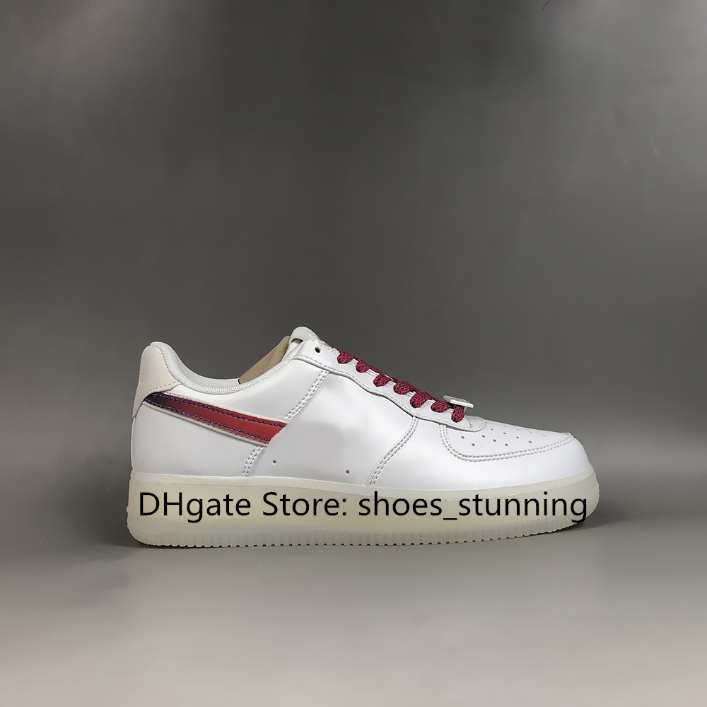 

Shoes Designer Top Quality Womens Mens Sneakers 1 De Lo Mio White/University Red-Sport Blue Color Skateboard Shoe Outdoor Sports GYM Trainers, White/university red-sport blu