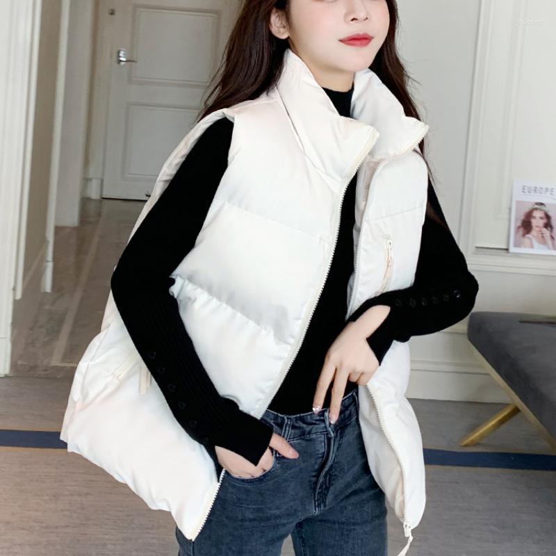 

Women' Vests Autumn Women Coat White Vest Korean Fashion Coats Female Spring Clothes Sleeveless Jackets For 2022 Manteau Femme WPY4278, Black