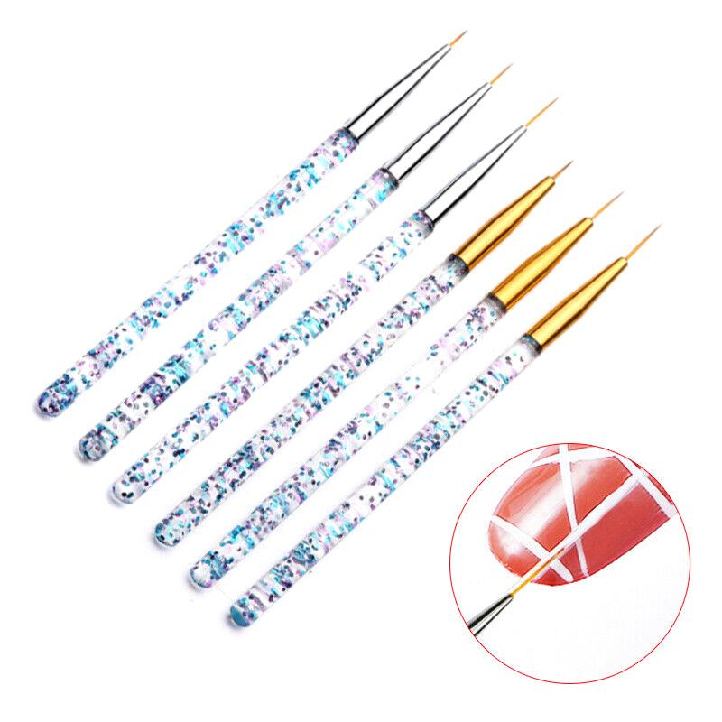 

Nail Art Kits 3pcs/Set Brush 7/9/11/15mm DIY Line Drawing Dot Pen Painting Liner Thin Brushes For Decoration