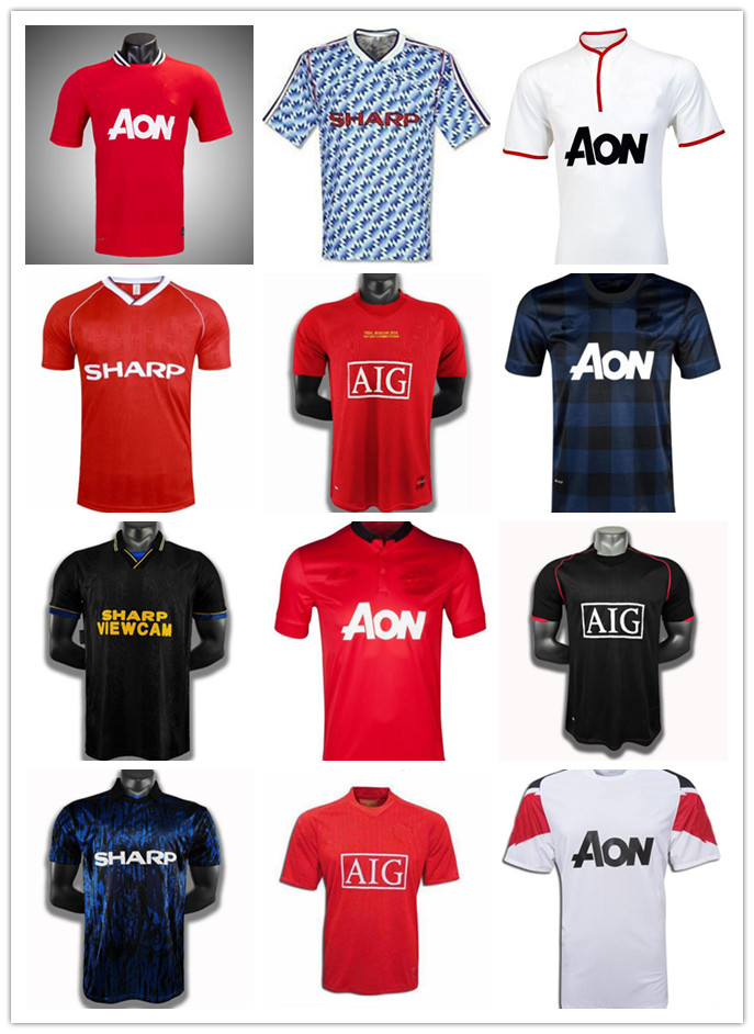 

Retro 84 86 88 07 08 90 91 92 93 94 96 98 Manchester soccer jersey BECKHAM CANTONA UTD home Away Man RONALDO KEANE GIGGS united football shirt, 18