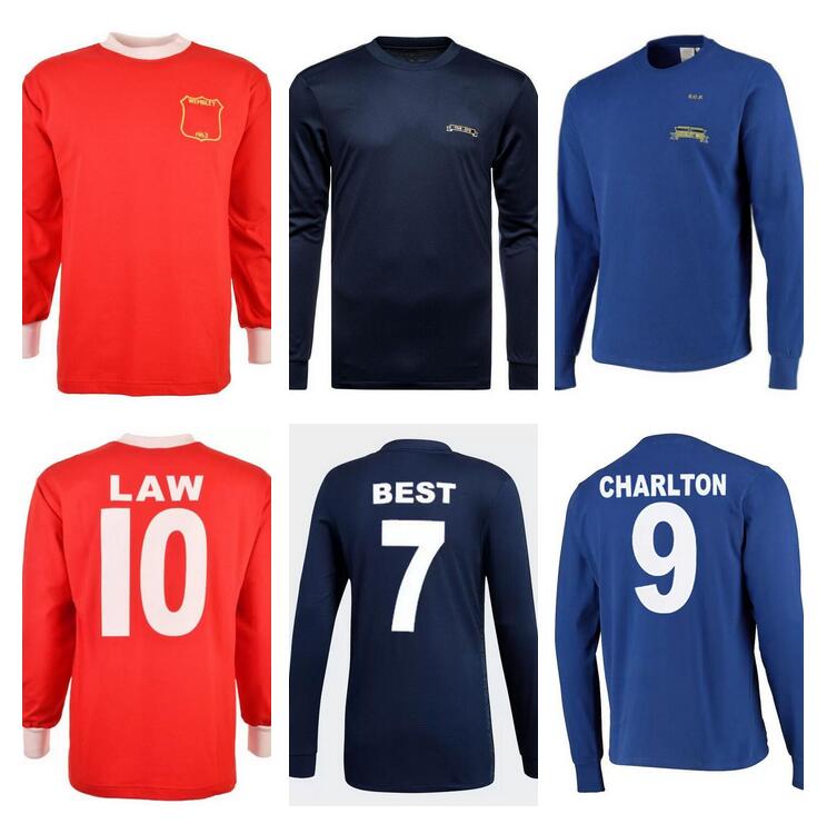 

1963 1968 1977 Gordon Hill Manchester ROBSON retro soccer jerseys WHITESIDE Coppell Classic Vintage Charlton George BESTS united football shirt