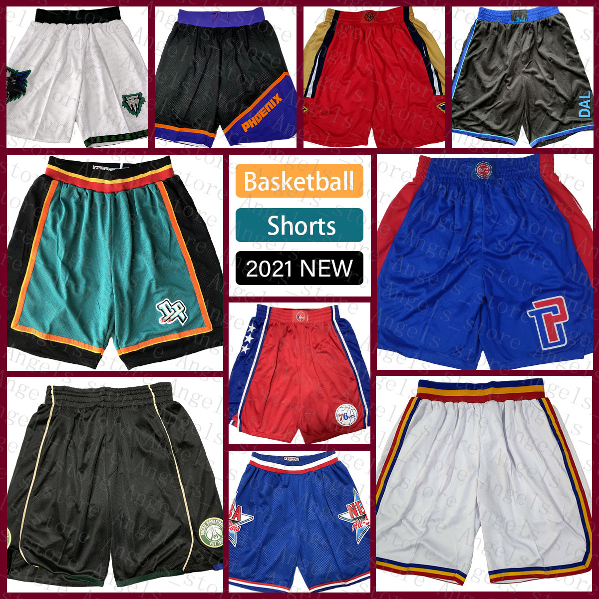 

Detroit''Pistons''Men Basketball Shorts 2022 New 07
