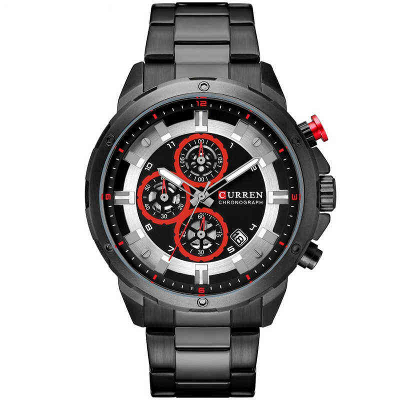 

huiya06 Lady Waterproof Quality Men's Sports Watch Steel Strap