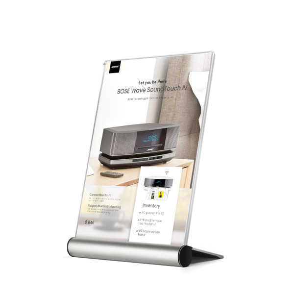 Sign A6 Aluminum Holder L Desktop Price Label Sign Holder Display Card Stands Holder-image-671147843