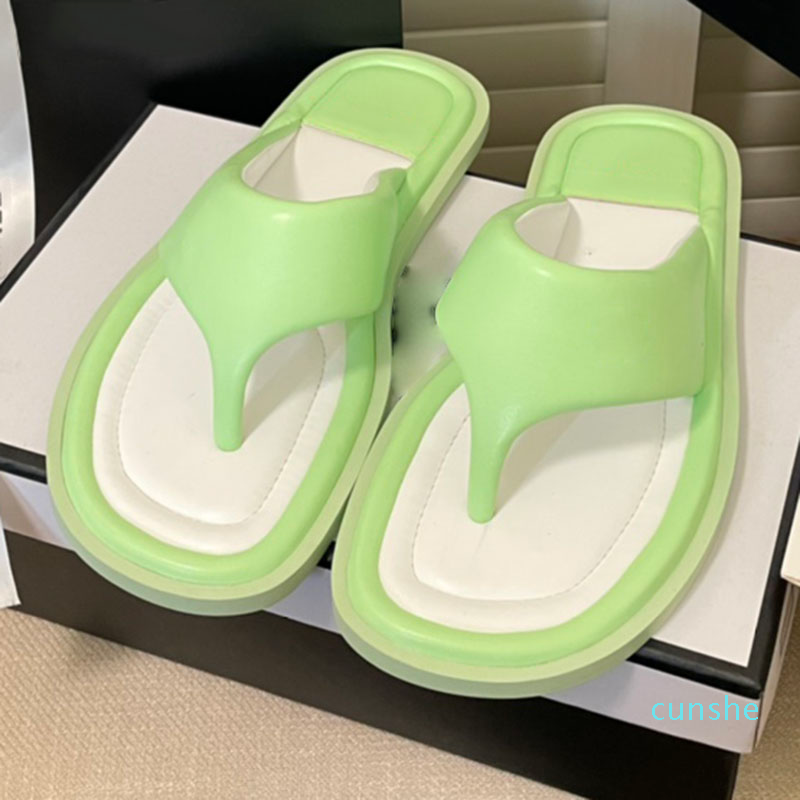 

2022 Designer Womens Slippers Classic Summer Casual Vintage Beach Shoes Rubber Mules Loafers Green, Red