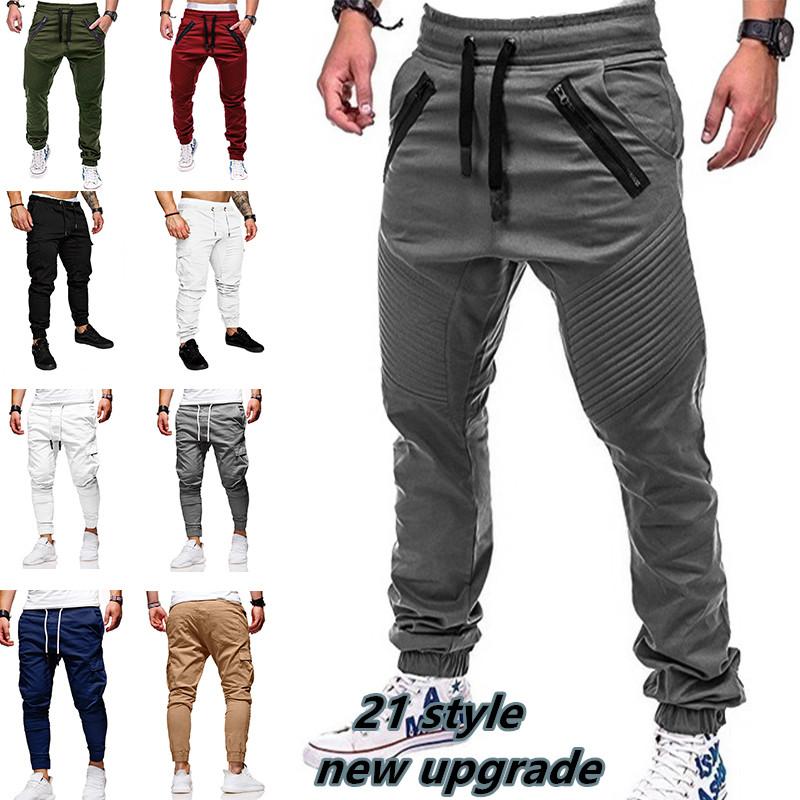 

Men' Pants Men Casual Sports Sweatpants Male Jogger Cargo Harem Pencil Trousers SIZE -3XLMen, K82 wine red