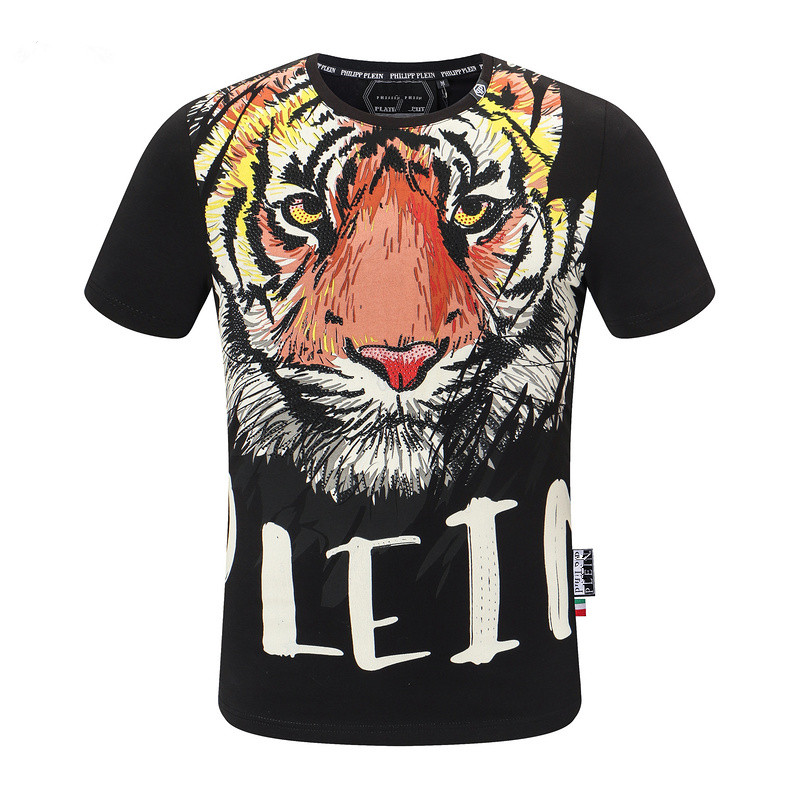 Phillip Plain Men designer PP Skull Diamond t shirt Short sleeve Dollar Brown bear Brand tee O-Neck high Quality Skulls TShirt tees tops p88252