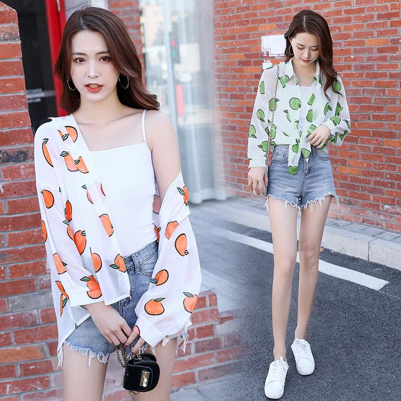 

Women's Swimwear Summer Chiffon Shirt Sunscreen Clothing Female Short Paragraph Wild Breathable Outdoor Loose Lace Small Cover-UpsWomen's, 9605 yellow