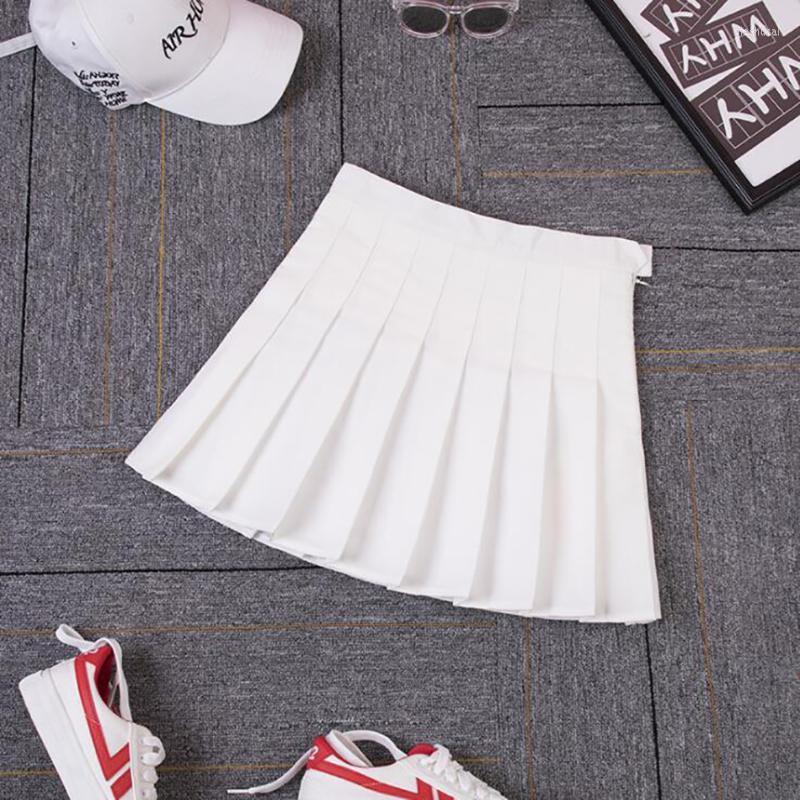 

Skirts 2022 Women Fashion Summer High Waist Pleated Skirt Wind Cosplay Female Mini With Under Short, Black
