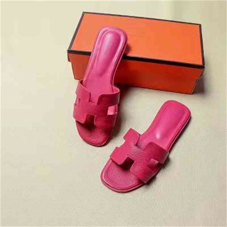 

Herme slipper Genuine Leather Women Summer Luxury Flat Slides Ladies Beach Party Wedding Oran 35