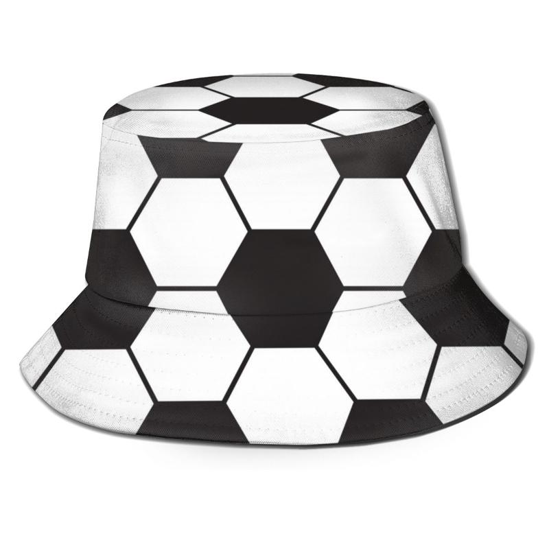

Berets CINESSD 2022 Men Women Summer Football Pattern Bucket Hat Bob Fisherman Outdoor Travel Sun Visor Fashion Panama, Black 8