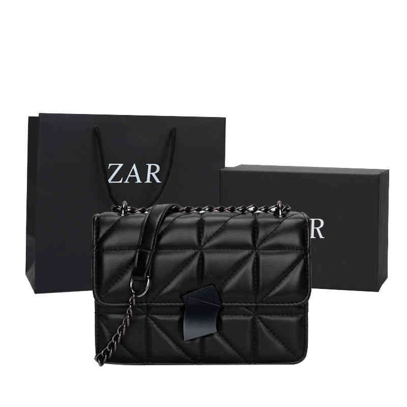 

Brand Design Luxury Handbags Women Rhombic Crossbody s Chain Small Messenger Lady Shoulder Bag Large Capacity Totes, Black