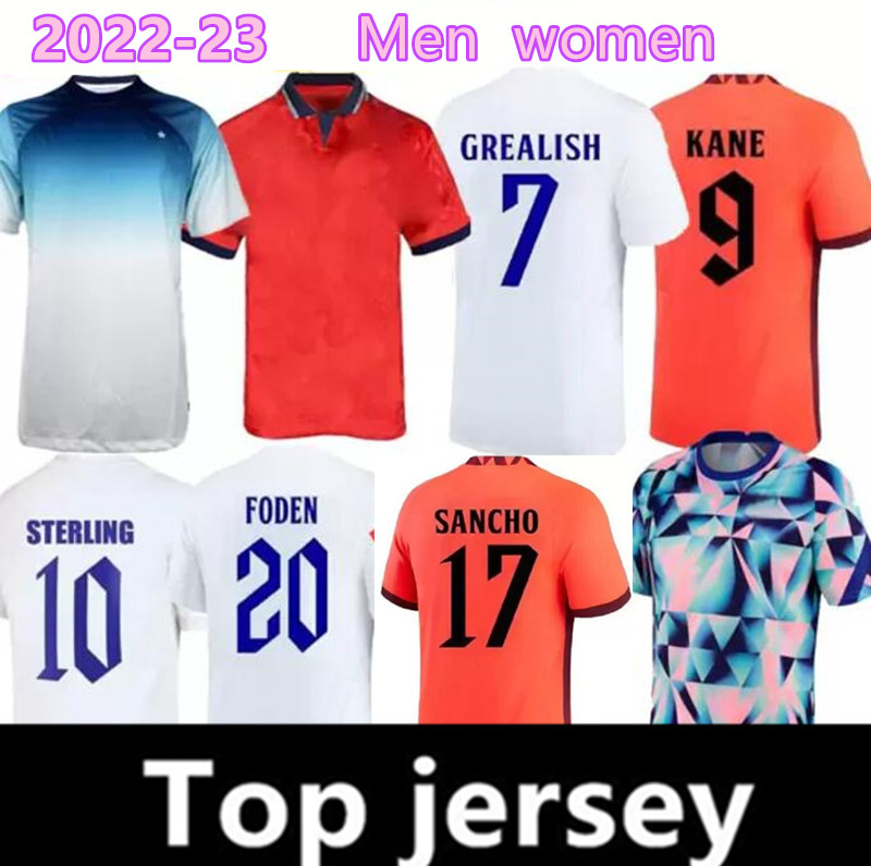 

2022 2023 soccer jersey KANE MEAD STERLING RASHFORD SANCHO GREALISH MOUNT FODEN SAKA 22 23 national football shirt women men uniform